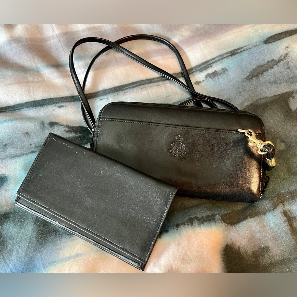 Charter Club Black Leather Wallet - Clutch - Crossbody